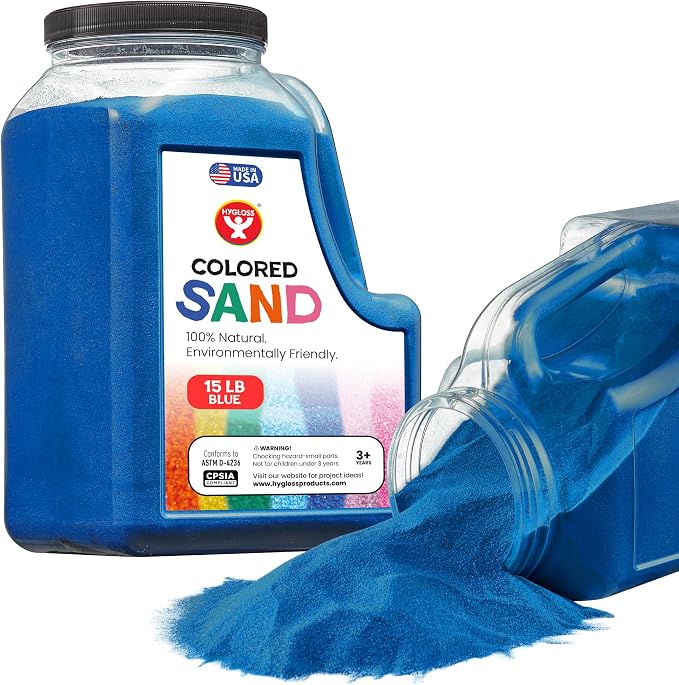 Hygloss Colored Sand for Crafts - 15 lb Bottle by HyglossProductsInc