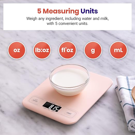 Etekcity Food Kitchen Scale, Digital Grams and Ounces, Medium | Tare function - Image 3