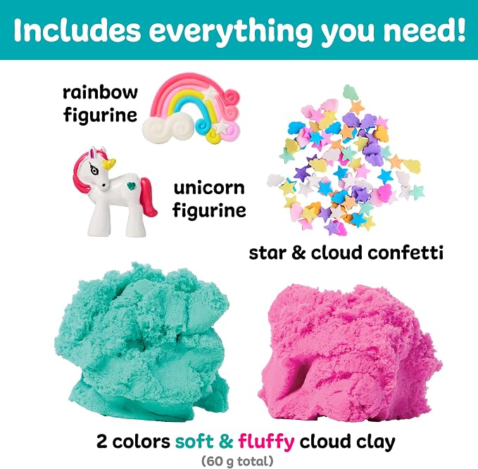 Creativity for Kids Sensory Minis Unicorn Kit | Cloud Clay Sensory Toy for Kids - Image 3