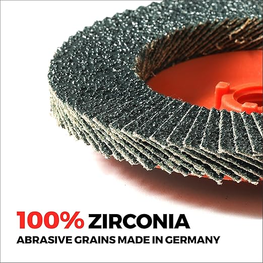 Jumbo Zirconia Flap Discs 4 1/2 for Angle Grinder, 40 Grit Type 27 High Density Trimmable 5/8"-11 inch Grinding Wheels for Grinding, Rust Removal, Sanding and Finishing - 10 Pack