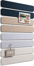 Fluxynara Cork Board Alternative Felt Strip Board 8-Pack 13"x2", Office Pin by FLUXYNARA