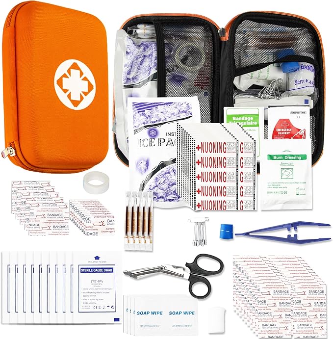 Car-Home Survival First-Aid Kit Emergency-Kit - Orange 273Piece Equipment Travel Supplies First Aid Set Home Essentials Camping Hiking YIDERBO