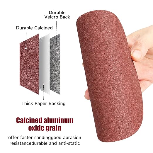 100 PCS 6 Inch Sanding Discs 80 Grit, 6 Hole Hook and Loop Sandpaper, Round Orbital Sand Paper Discs for Sander