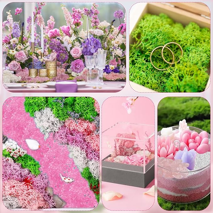 QUOZUO Pink Theme Scenery Basing Material Kit, 10 Pack Fairy Garden Miniatures - Image 7