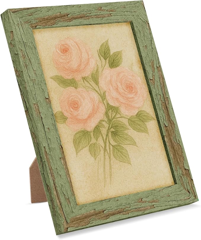 puthiac 4x6 Rustic Farmhouse Picture Frame, Weathered Green, 1 Pack | - Image 6