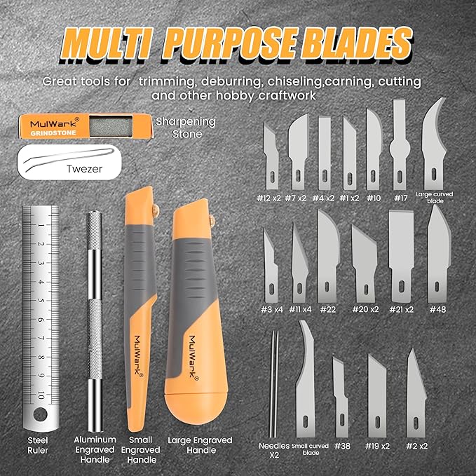 MulWark 41-Piece Precision Hobby Knife Set - Image 5