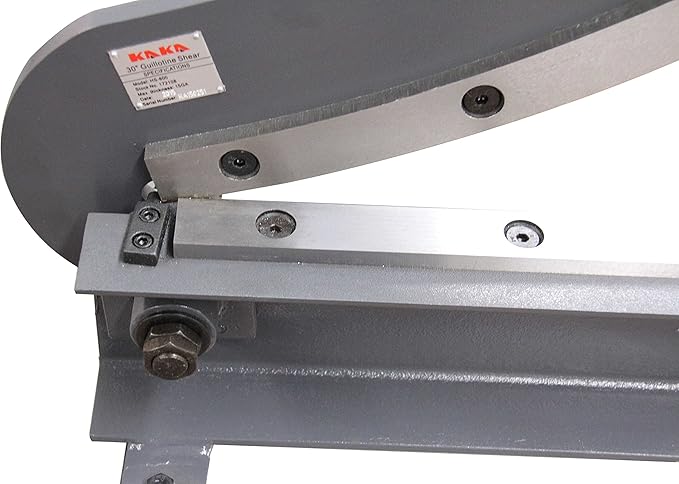 KAKA INDUSTRIAL Guillotine Metal Shear, 20-Inch Cutting Capacity, 16 Gauge HS-20 Sheet Metal Cutter with Stand for Fabrication and Construction