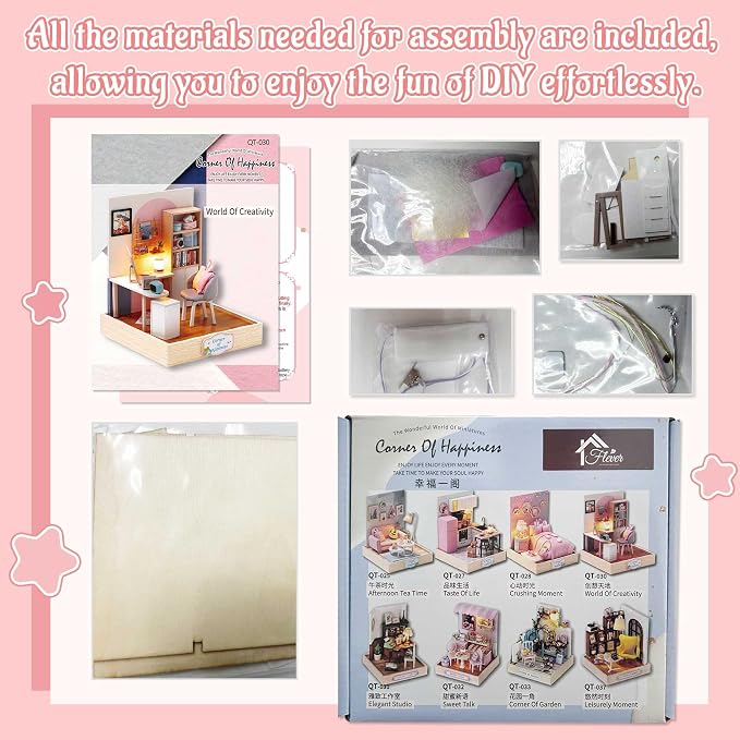 Flever Dollhouse Miniature DIY House Kit Creative Room - Image 3