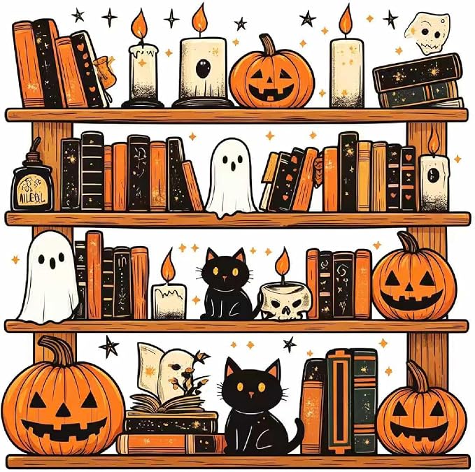 KYOQFVN Bookshelf Stamped Cross Stitch Kits by KYOQFVN