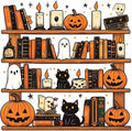 KYOQFVN Bookshelf Stamped Cross Stitch Kits by KYOQFVN