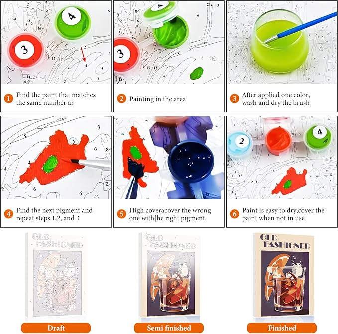 Fountor 6 Pack Paint by Numbers Kit - Image 6