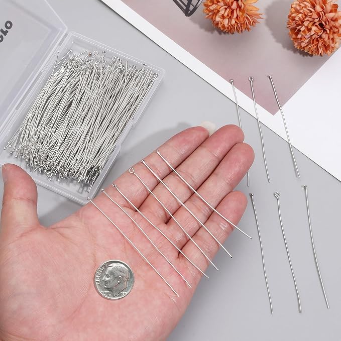 210 Pcs 70mm/2.76 Inch 21 Gauge Head Pins - Image 3