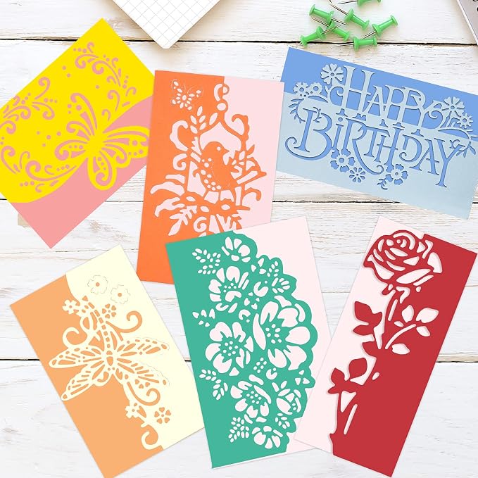 Patelai 6 Pcs Die Cuts for Card Making Metal Die Cut Flower Butterfly Lace Bird - Image 6