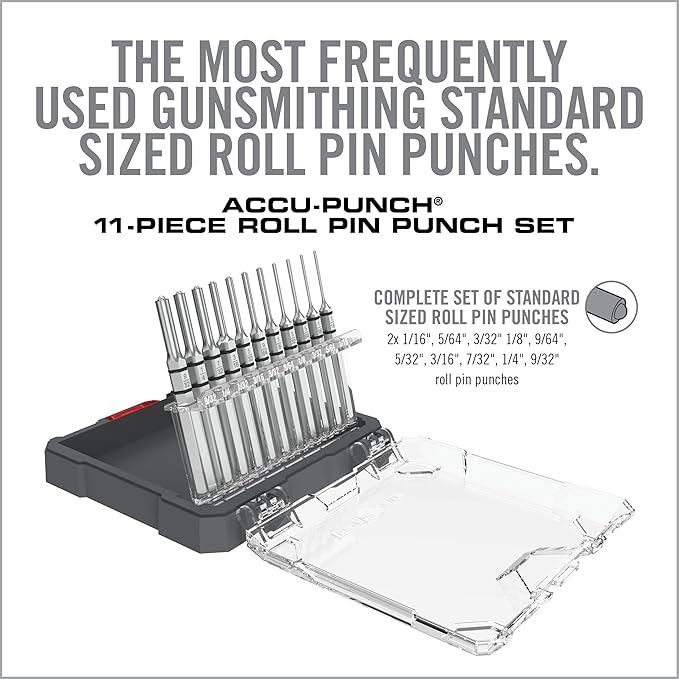 Real Avid 11-Piece Pin Punch Set - Portable All-in-One Punch Set with Storage Case - Choose Between Roll Pin, Standard or Brass and Steel Set