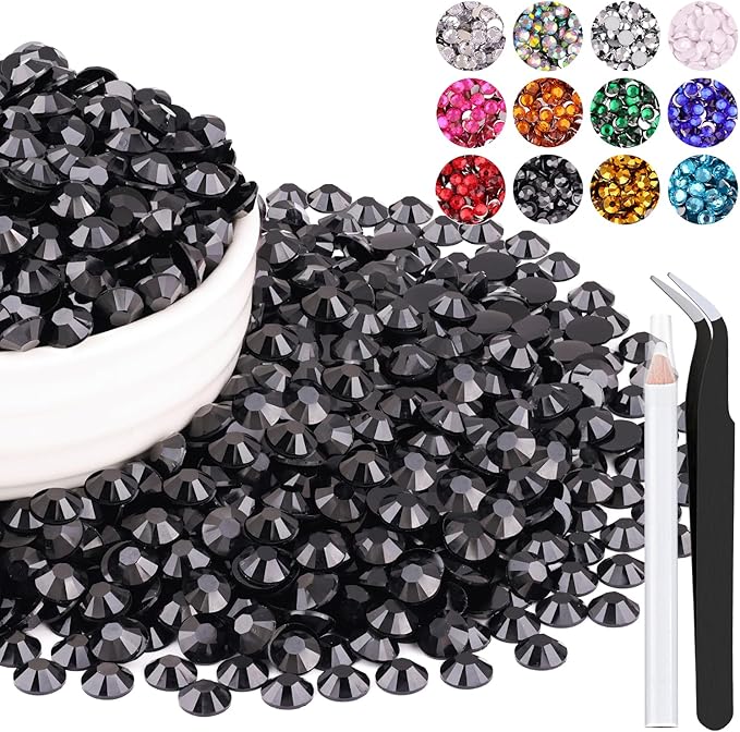 1500PCS 6mm Resin Rhinestones Bulk by BELLEBOOST