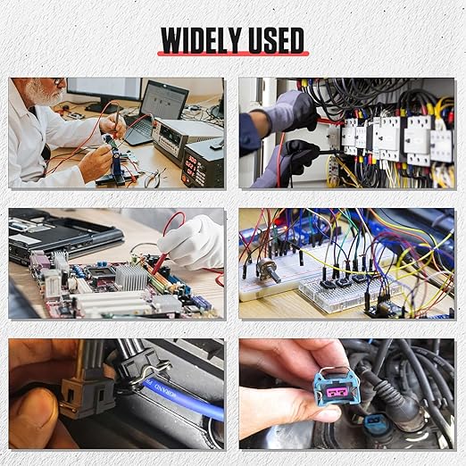 Electrical Multimeter Test Lead Set - BELEY 92PCS Automotive Circuit Terminal Test Leads Diagnostic Wiring Tool Kit with Alligator Clips and SRS Connector for Car Diagnostics, Testing and Repair