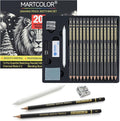 MARTCOLOR Drawing Sketching Pencil Set, 20 Pieces, Graphite Pencils, Charcoal by MARTCOLOR