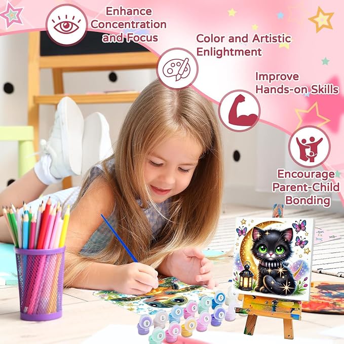 cviokrdu 4 Pack Paint by Numbers Kit - Image 5