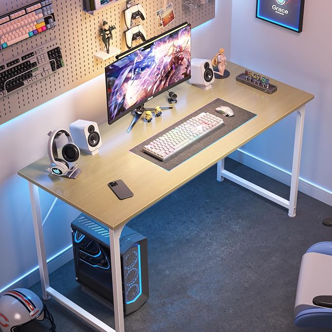 Huuger Computer Desk, 48 Inch Office Desk, Gaming Desk - Image 4
