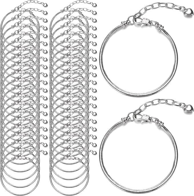 Hicarer 27 Pieces Snake Charm Bracelet Chain Adjustable Charm Bracelet Chain by Hicarer