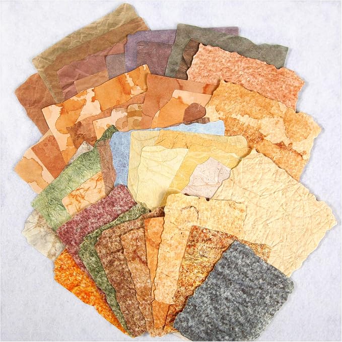 84 Sheets Small Textured Scrapbook Paper and 3D Embossed Collage Paper by Diuhofart