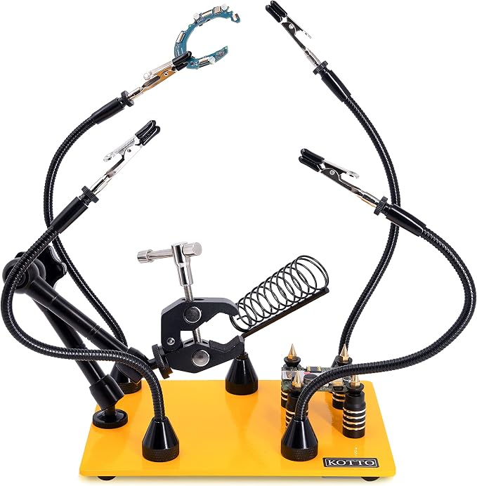 KOTTO Helping Hands Soldering, Third Hand Soldering Tools PCB Holder Four Arms by KOTTO