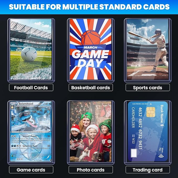 2000 Card Sleeves Top Loaders for Cards, Baseball Card Protectors, Trading Card - Image 3