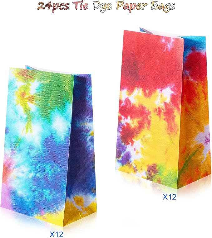 Zonon Tie Dye Paper Bags, Goody Bags - Image 2