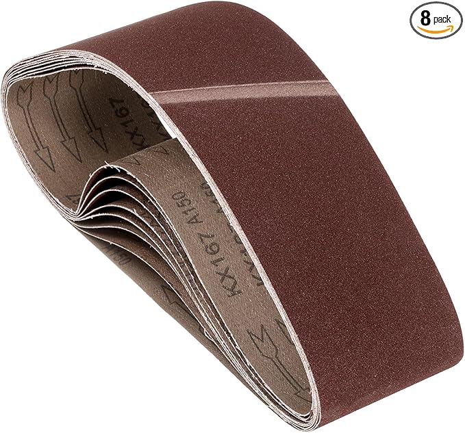 8 Pcs Sanding Belts 4 x 36 Inch 150 Grit Aluminum Oxide Abrasive Sandpaper for Belt Sander Metal Grinding Wood Working Weld Rust Removal