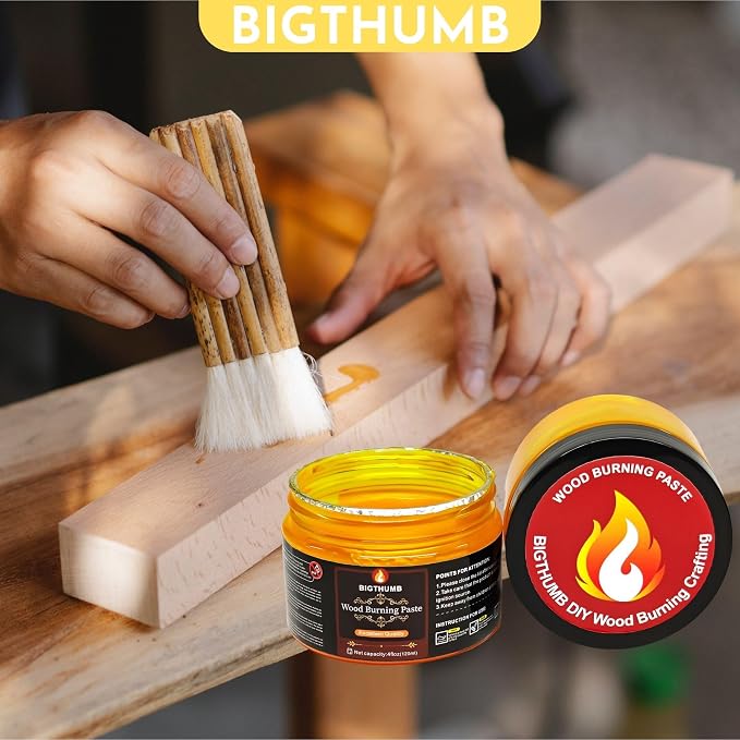 BIGTHUMB Wood Burning Gel Kit 4 OZ | Heat Activated Non-Toxic Paste - Image 6