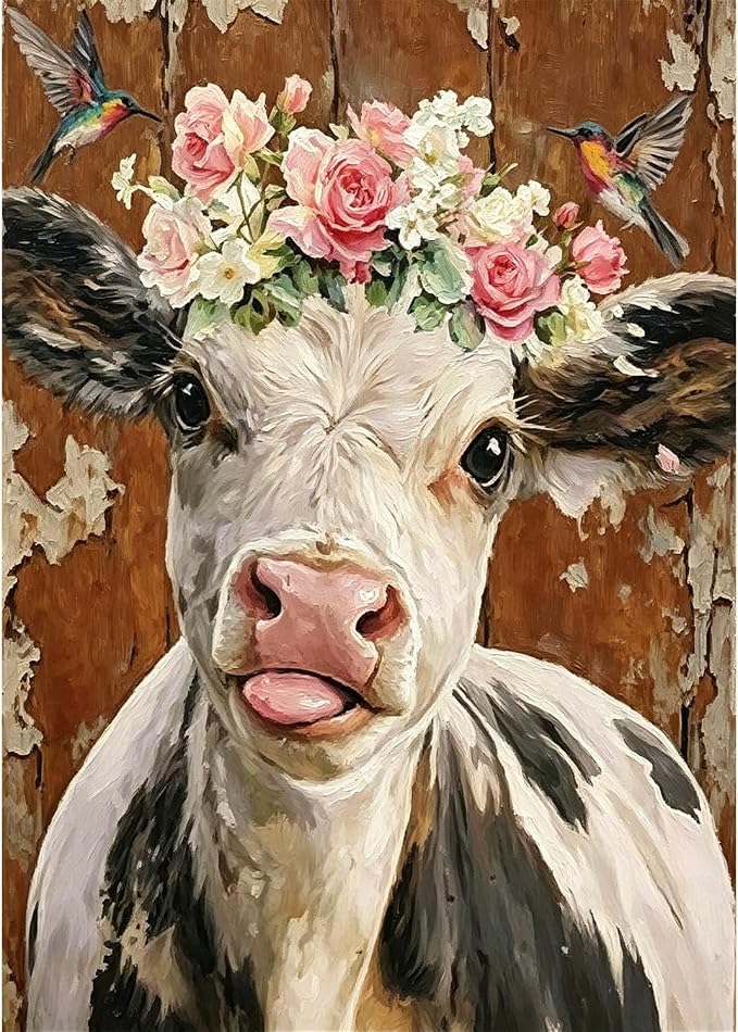 VeGuude Diamond Art Kits for Adults, Full Drill Highland Cow Diamond Art Kits by VeGuude