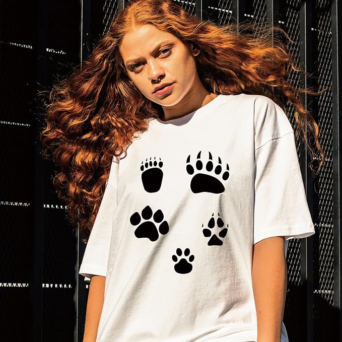 INFUNLY Paw Print Stencils for Painting 11.8" Animal Footprint Wall Stencil - Image 6