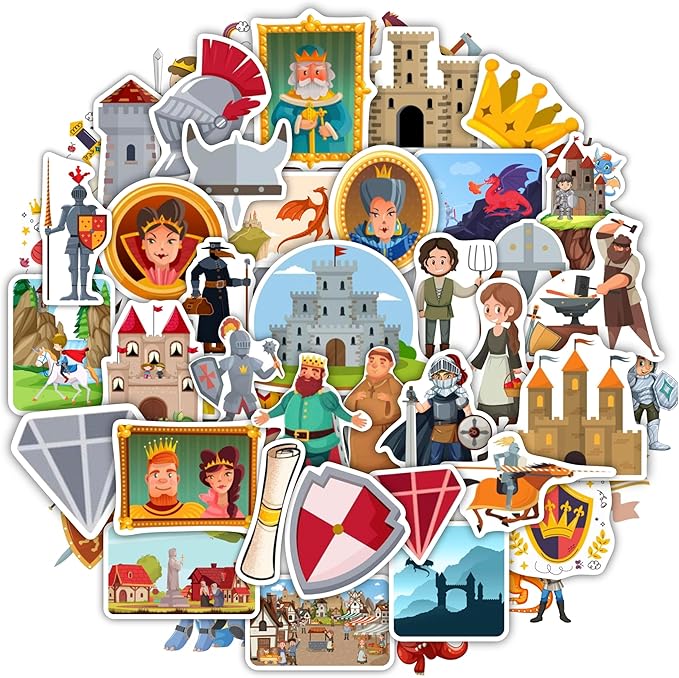 BulbaCraft 100Pcs Medieval Stickers by BulbaCraft