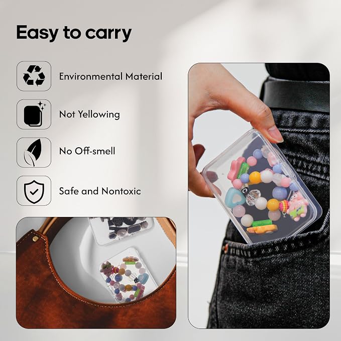zoeynex Medium Plastic Organizer Boxes, 12 Clear Containers - Image 6