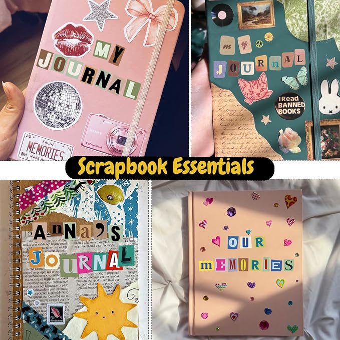 1920pcs Scrapbook Letter Stickers Ransom Vintage Junk Journal Stickers Numbers - Image 8