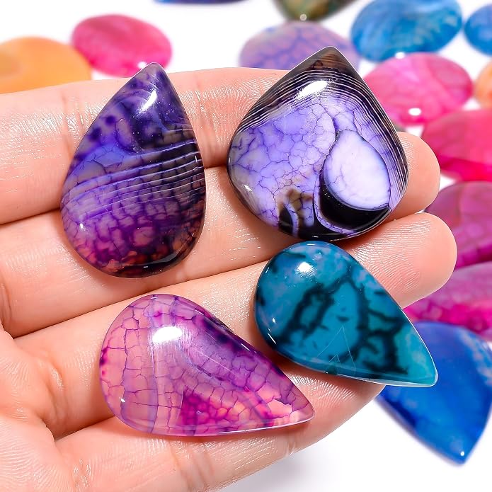 Natural Loose Gemstone 5 Piece Cabochons Lot Jewelry Making Loose Gemstone - Image 2
