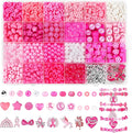 UPINS 2100Pcs Breast Cancer Awareness Beads Kit by UPINS