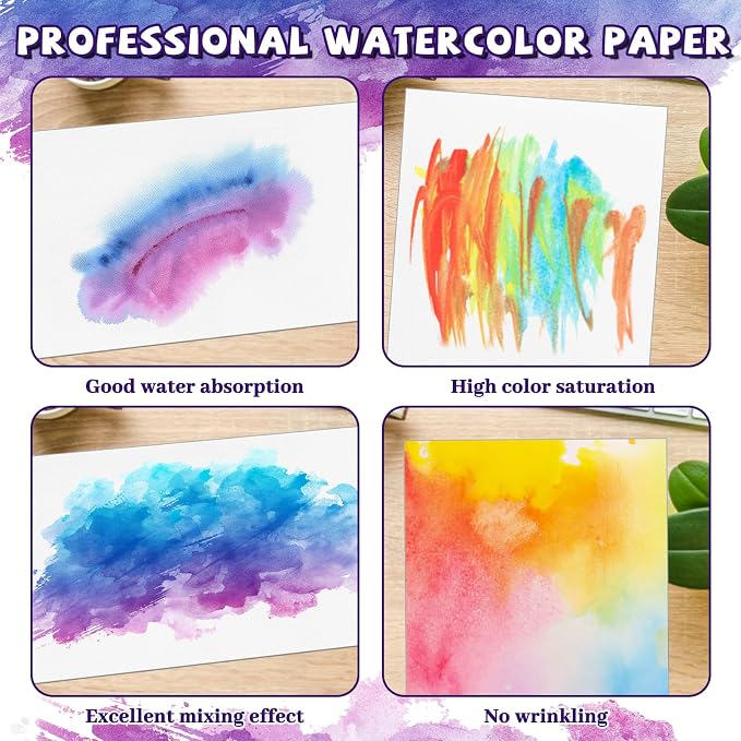 100Sheets Newbested White Watercolor Paper Cold Press Cut Bulk Pack - Image 4