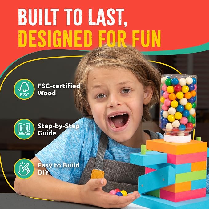SparkJump Candy Dispenser Woodworking Kit – Complete STEM Building Kit - Image 6
