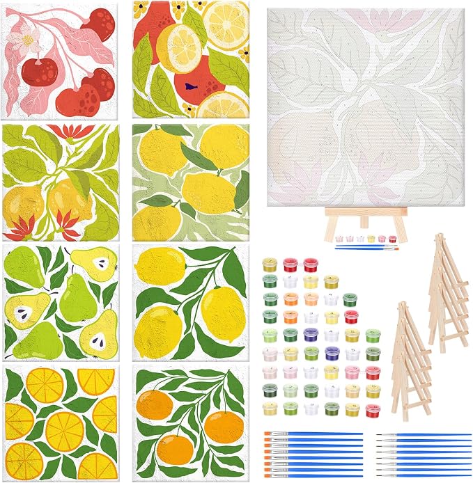 RoundFunny 8 Set Paint by Numbers Kit by RoundFunny