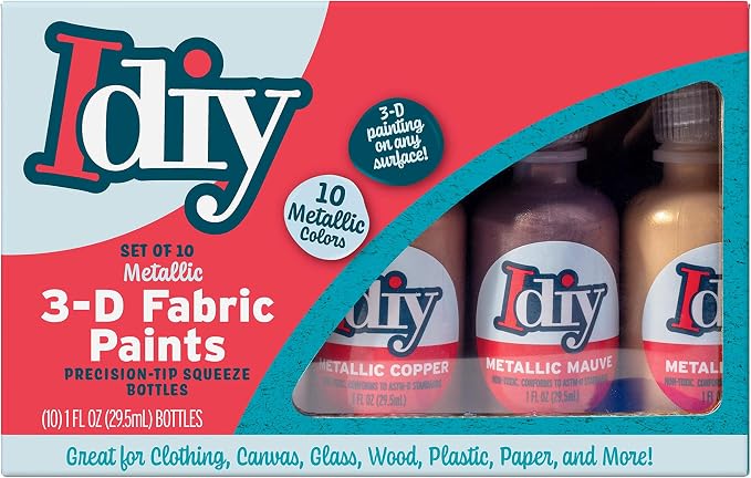 Metallic Fabric Paint Set- 10 Colors Permanent 3D Fabric Paint - Image 9