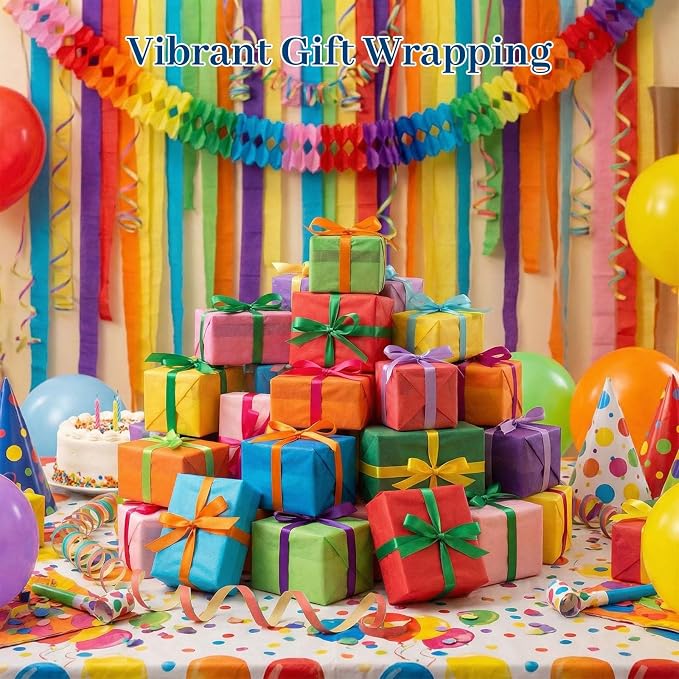 Shindel 330 Sheets Tissue Paper, 14x10 Inch Multicolor Wrapping Paper Bulk - Image 6