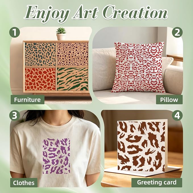 Texture Stencils for Crafts Reusable 12Pcs Stencils | DIY Art Painting Stencil - Image 5