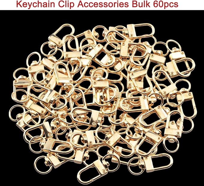 Keychain Clasp Keychain Clip Accessories Bulk 60pcs Colorful Lobster Claw Clasps - Image 2