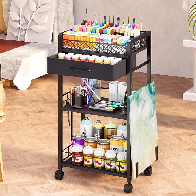 Homsorout 3 Tier Rolling Cart - Image 9