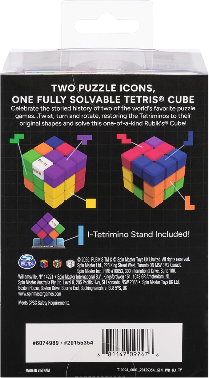 Rubik's Cube Tetris Edition 3x3 Cube Shapeshifting Puzzle Game Brain Teaser - Image 10