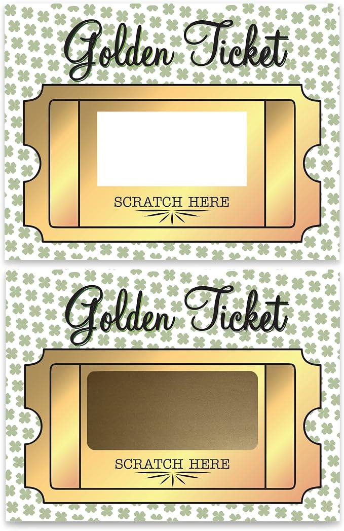 My Scratch Offs 20 Golden Ticket St. Patrick's Day Make Your Own DIY Scratch - Image 5