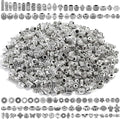500 Pcs Bracelet Spacer Beads, Earring Making DIY Jewelry Accessories by cridoz