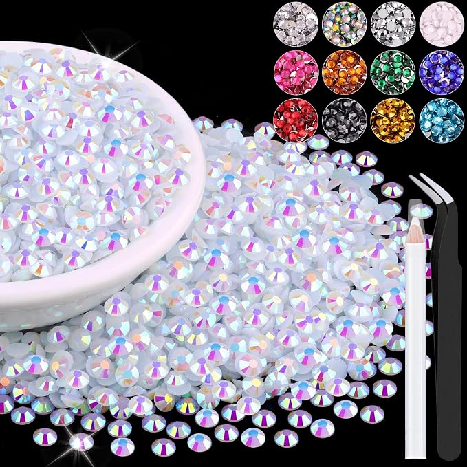 6000PCS 4mm Resin Jelly Rhinestones in Bulk, Bedazzling Flatback Crystals by BELLEBOOST