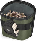 Tool Pouch Nails Screws Bag with Belt Clip (XL, Green)